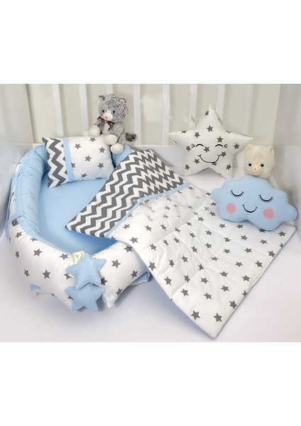 Big Star Serisi Mavi Babynest Set