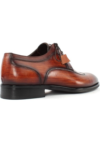 Erkek Taba Bağcıklı Deri Klasik Ayakkabı fırsatları