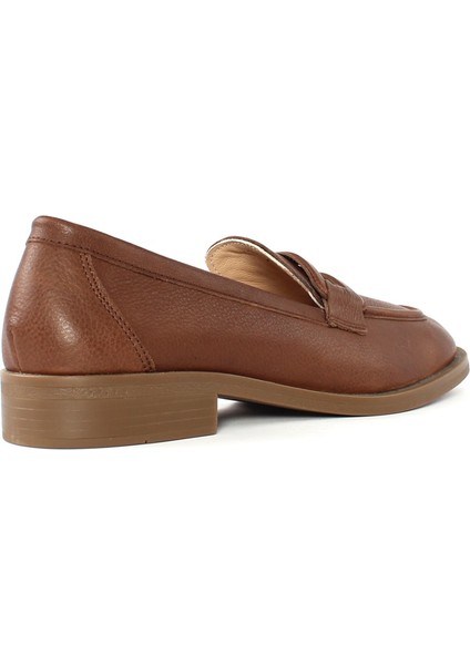 Kahverengi Loafer Deri Ayakkabı Kadın 338 23412-16512