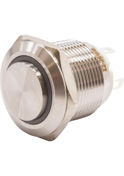 19H-G1-E 19MM Çıkık Yaylı Işıklı Metal Buton - Sarı