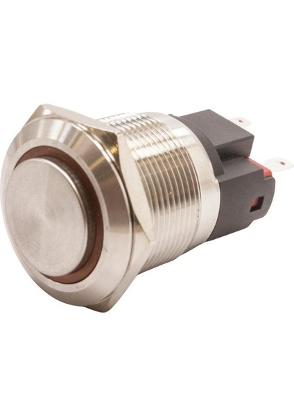 22E-G1Z-E 22MM Çıkık Anahtarlı Işıklı Metal Buton - Sarı