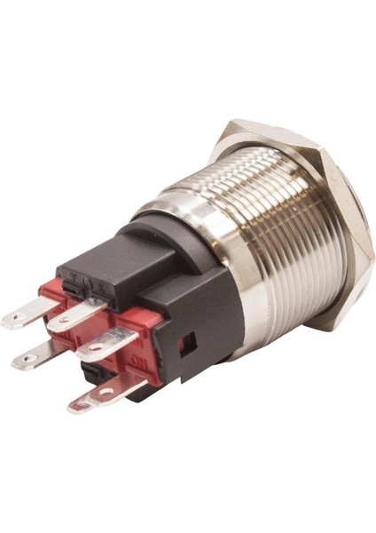 22E-G1Z-E 22MM Çıkık Anahtarlı Işıklı Metal Buton - Sarı