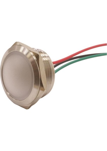 22L-P1/RGY- 22MM 12-24V Kablolu Metal Sinyal Lambası - 3 Renk Katot