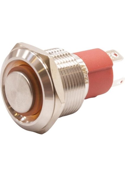 19D-G1Z-E 19MM Çıkık Anahtarlı Işıklı Metal Buton - Sarı