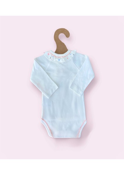 %100 Organik Pamuk Uzun Kollu Çıtçıtlı Nakış ve Işleme Detaylı Bebek Body fiyatları