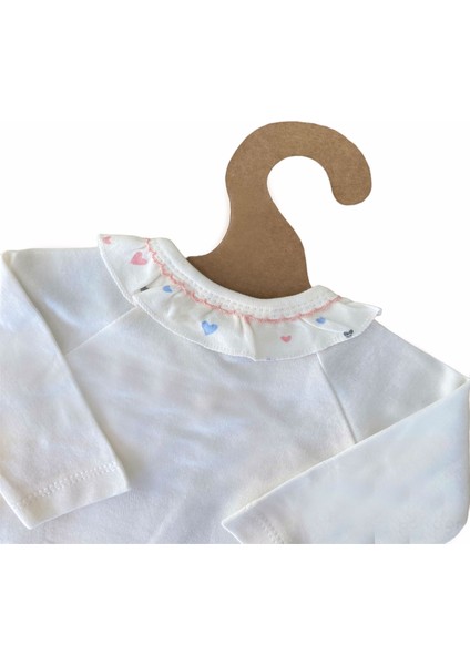 %100 Organik Pamuk Uzun Kollu Çıtçıtlı Nakış ve Işleme Detaylı Bebek Body fırsatları