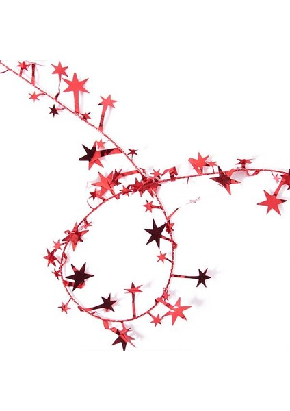 Glitter Tinsel Çelenkler, 6 Metre, - Kırmızı (Yurt Dışından)