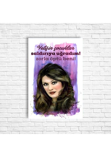 Gülşen Bubikoğlu Yeşilçam Retro Ahşap Poster