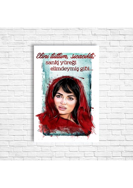 Türkan Şoray Yeşilçam Retro Ahşap Poster