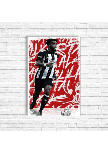 Valentin Rosier Siyah Beyaz Retro Ahşap Poster