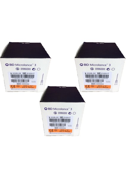 Microlance Turuncu Iğne Ucu 25g X 0,5*16mm 3 Kutu (100 Adet)