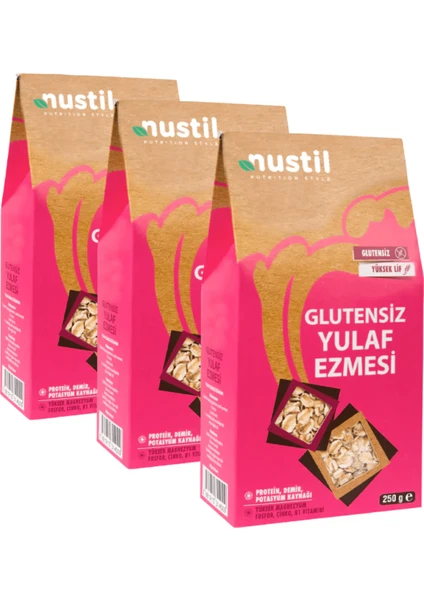 Nustil Nutrition Style Glutensiz Yulaf Ezmesi 3 x 250 gr