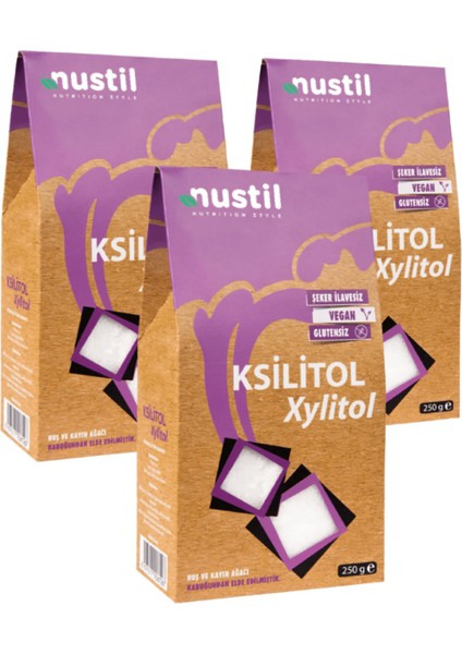 Nustil Nutrition Style  Ksilitol - Xylitol 250 gr x  3