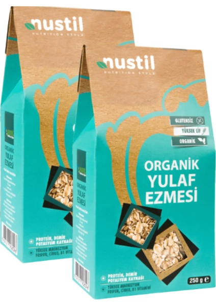 Nustil Nutrition Style Organik Glutensiz Yulaf Gevreği 2 x 250 gr