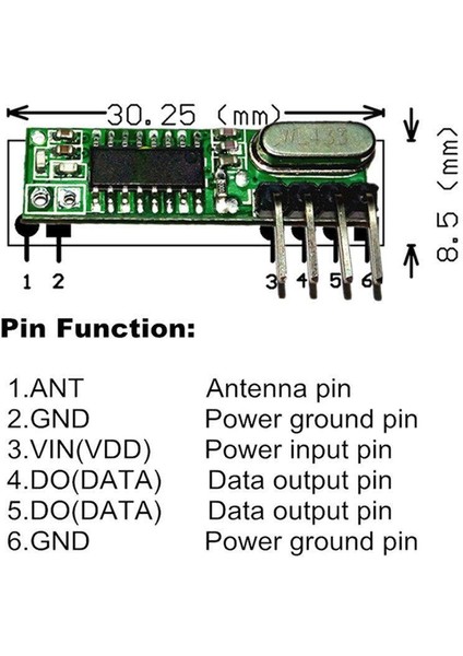 WL101-341 433MHZ Rf Alıcı Modülü modelleri