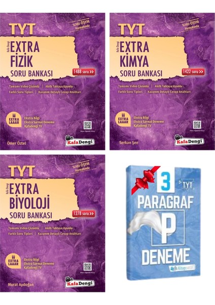 TYT Extra Fizik Kimya ve Biyoloji Soru Bankası