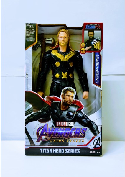 Oyuncak Thor Sesli Işıklı Aksiyon Figür Oyuncak 30 cm Thor Karakter Figürü
