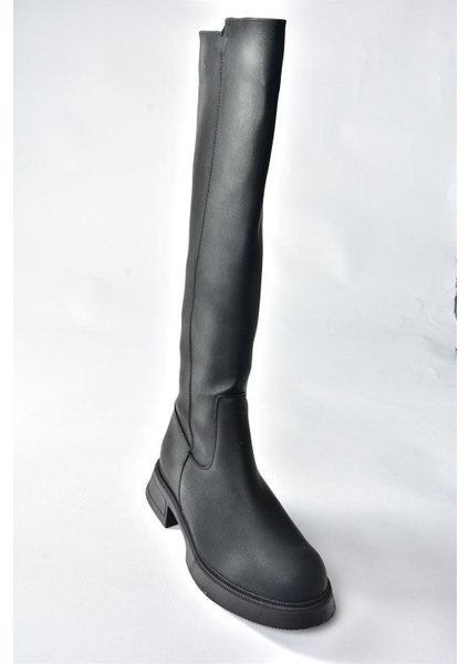 Kadın Çizme Suni Deri Malzeme ile Şık Tasarım 4 cm Alçak Topuklu Günlük Kullanım indirimleri