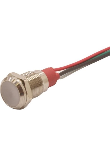 10L-P1/RGY- 10MM 12-24V Kablolu Metal Sinyal Lambası - 3 Renk Katot
