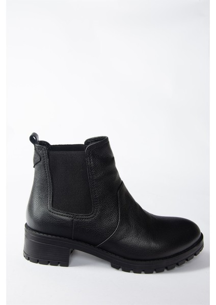 Siyah Deri Kadın Bot N555053903 fırsatları