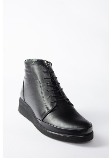 Siyah Deri Comfort Ortopedik Taban Kadın Bot N555093503 fırsatları