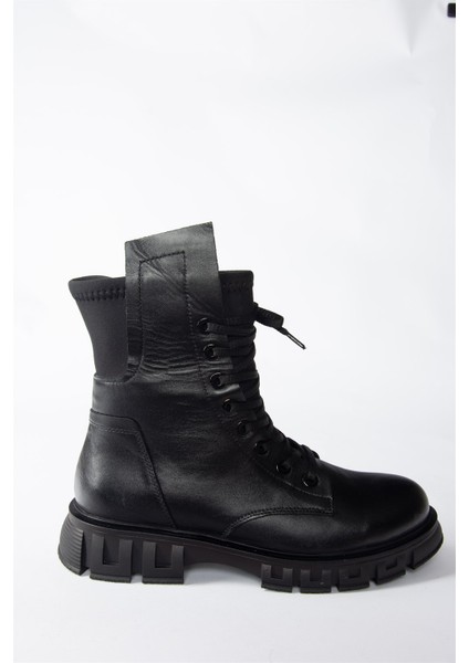 Siyah Deri Günlük Kadın Postal Bot N555101503 indirimleri