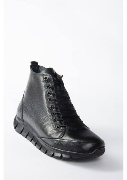 Siyah Deri Comfort Ortopedik Taban Kadın Bot N555391003 fırsatları