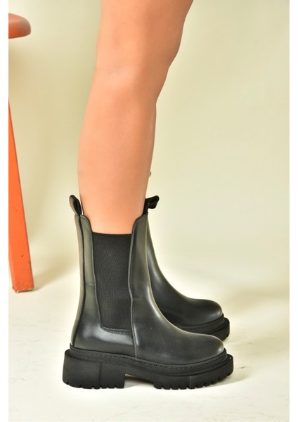 Siyah Kalın Tabanlı Günlük Kadın Bot N280349009 fiyatları