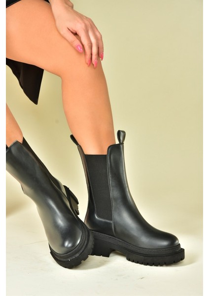 Siyah Kalın Tabanlı Günlük Kadın Bot N280349009 modelleri