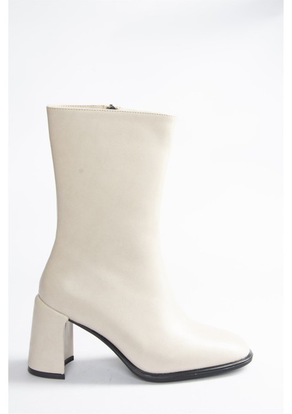 Bej Kalın Topuklu Günlük Kadın Bot N404899109 indirimleri