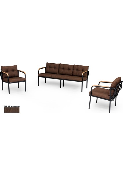 3+1+1 Zen Bahçe Takımı, Balkon, Bahçe, Cafe Mobilyası, Süngerli Metal Çay Seti fiyatları