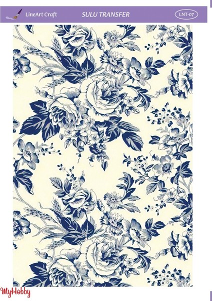 Lineart Çiçek Desenli Sulu Transfer Lnt-07 25X35