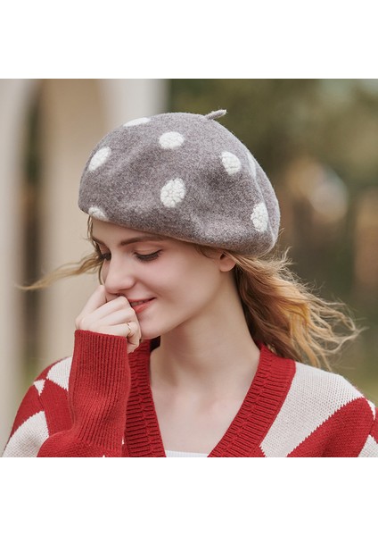 Dalga Noktası Yün Bere Retro Sıcak Kalın Ressam Şapka Balkabağı Şapka Moda Vahşi Sonbahar ve Kış Kadın Şapka modelleri