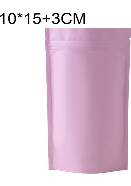100 Parça Mat Alüminyum Folyo Snack Stand-Up Tecesi, Boyut: 10 x 15 - Pembe (Yurt Dışından)