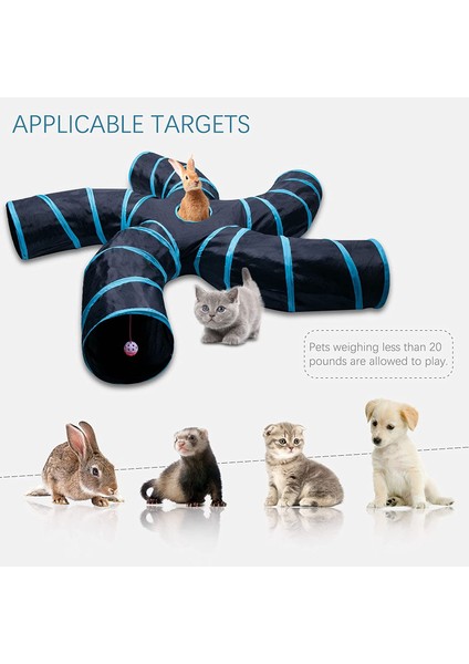 Beş Yollu Mavi Katlanabilir Kedi Evi Kedi Tüneli Evcil Hayvan Oyunu (Yurt Dışından) fiyatları