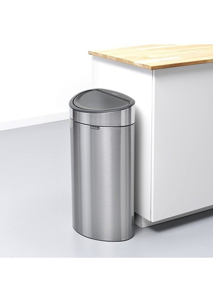 Matt Steel New Dokunmatik Çöp Kutusu 40L