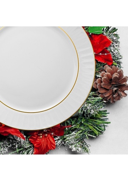 Sedef Düz Tabak 25 Cm 6'lı