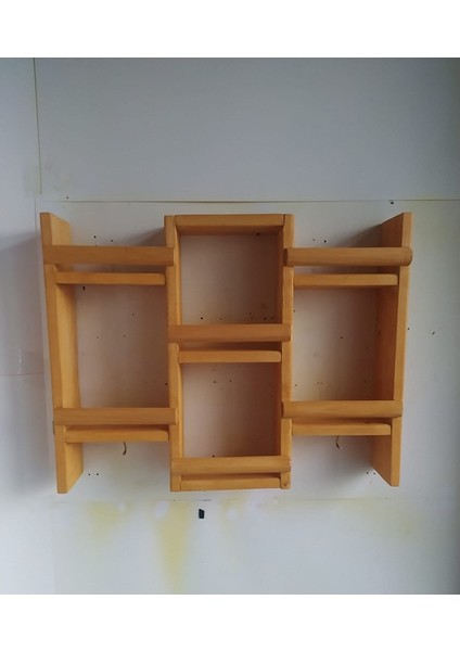 Ahşap Çam Ağacı Duvar Çiçekliği Bardaklık Mumluk Organizer