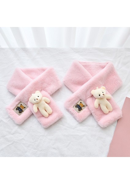 Ebeveyn-Çocuk Sevimli Çizgi Ayı Peluş Eşarp Sıcak ve Kalın Tüm Maç Çapraz (Yurt Dışından)