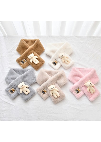 Ebeveyn-Çocuk Sevimli Çizgi Ayı Peluş Eşarp Sıcak ve Kalın Tüm Maç Çapraz (Yurt Dışından) fırsatları