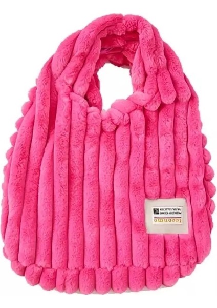 Büyük Kapasiteli Omuz Çantası Yumuşak Peluş Havalı Kız (Yurt Dışından)