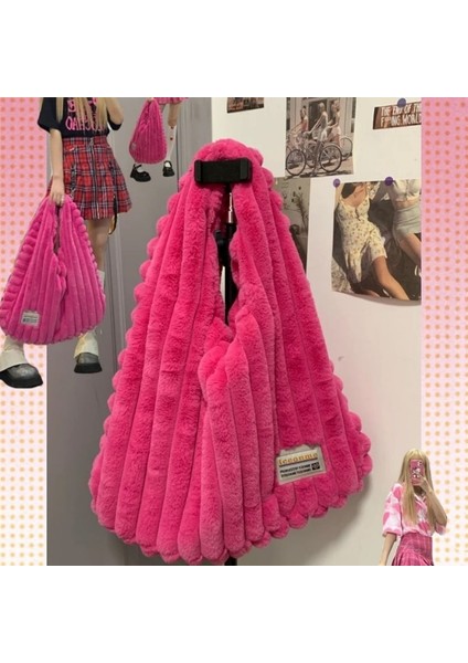 Büyük Kapasiteli Omuz Çantası Yumuşak Peluş Havalı Kız (Yurt Dışından) fiyatları