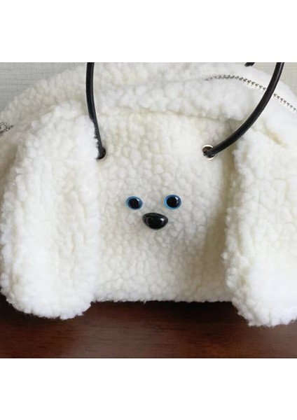 Kabarık Büyük Kulak Köpek Crossbody Sevimli Peluş Omuz Karikatür Yumuşak Küçük Çanta (Yurt Dışından) fiyatları