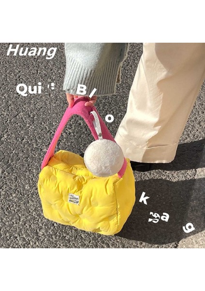 Suni Kürk Tote Yumuşak Peluş Tek Omuz Tote Çanta (Yurt Dışından)