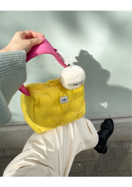 Suni Kürk Tote Yumuşak Peluş Tek Omuz Tote Çanta (Yurt Dışından) fırsatları