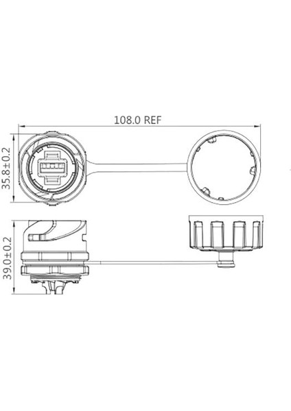 YM-24-C/RJ45/015/PE-42-001 Su Geçirmez RJ45 Konnektör - Dişi fiyatları