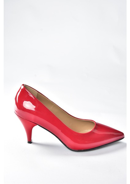 Kırmızı Rugan Alçak Topuklu Günlük Kadın Topuklu Ayakkabı A922151108 indirimleri