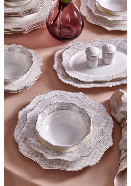 N3353 Berry Romantik 56 Parça 12 Kişilik Yemek Takımı-Kazayağı fiyatları