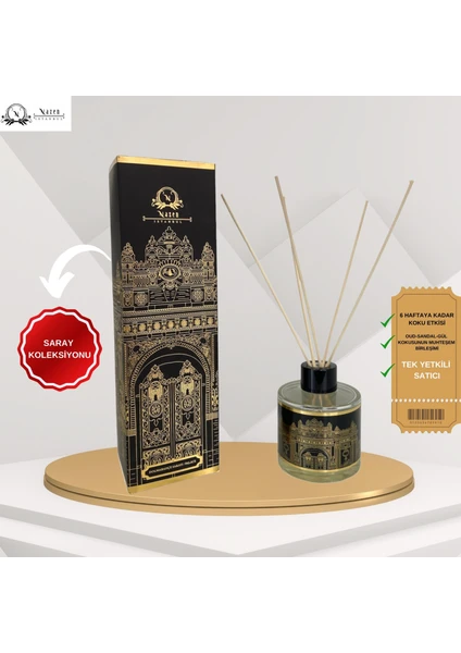 Saray Koleksiyonu Oud - Sandal - Gül Dekoratif 120 Ml Bambu Çubuklu Oda Kokusu