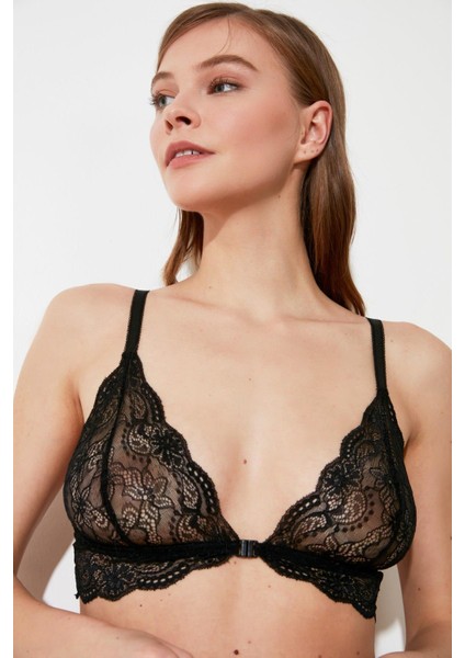 Önden Klipsli Full Dantel Bralet